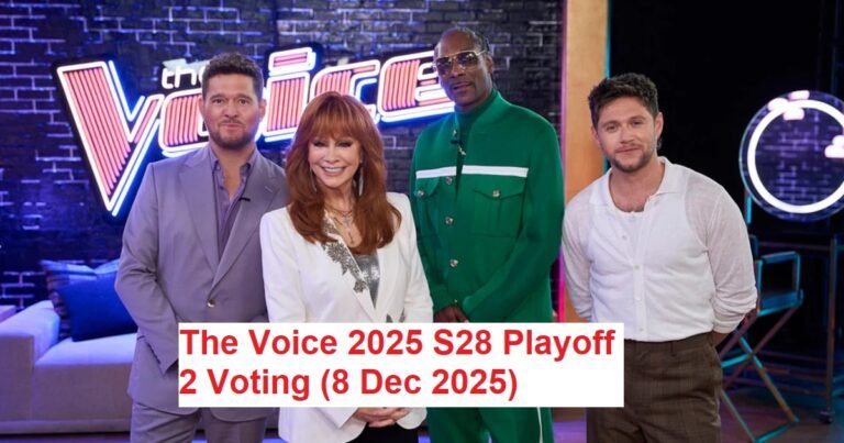 The Voice 2025 S28 Playoff 2 Voting (8 Dec 2025)